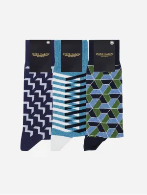 Men's Organic Cotton Sock Bundle | Navy Multi