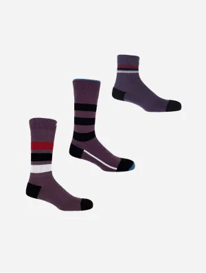 Men??s Organic Cotton Sports Sock Bundle | Purple Multi