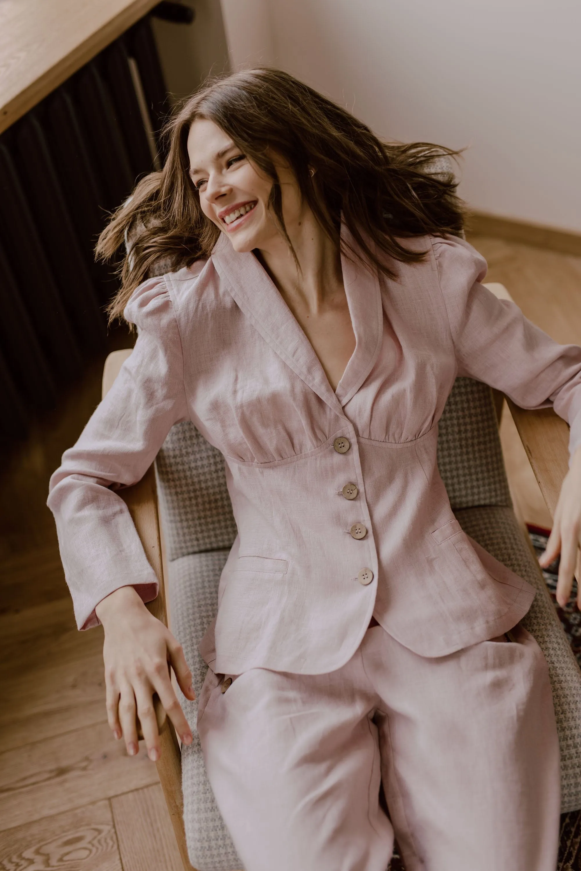 Neringa Women's Linen Blazer | Multiple Colours