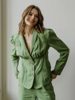 Neringa Women's Linen Blazer | Multiple Colours