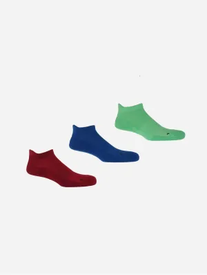 Organic Sport Men's Trainer Socks Bundle | Burgundy, Blue & Green