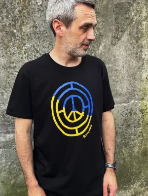 Peace 4 Ukraine Men's Organic Cotton T-Shirt | Black