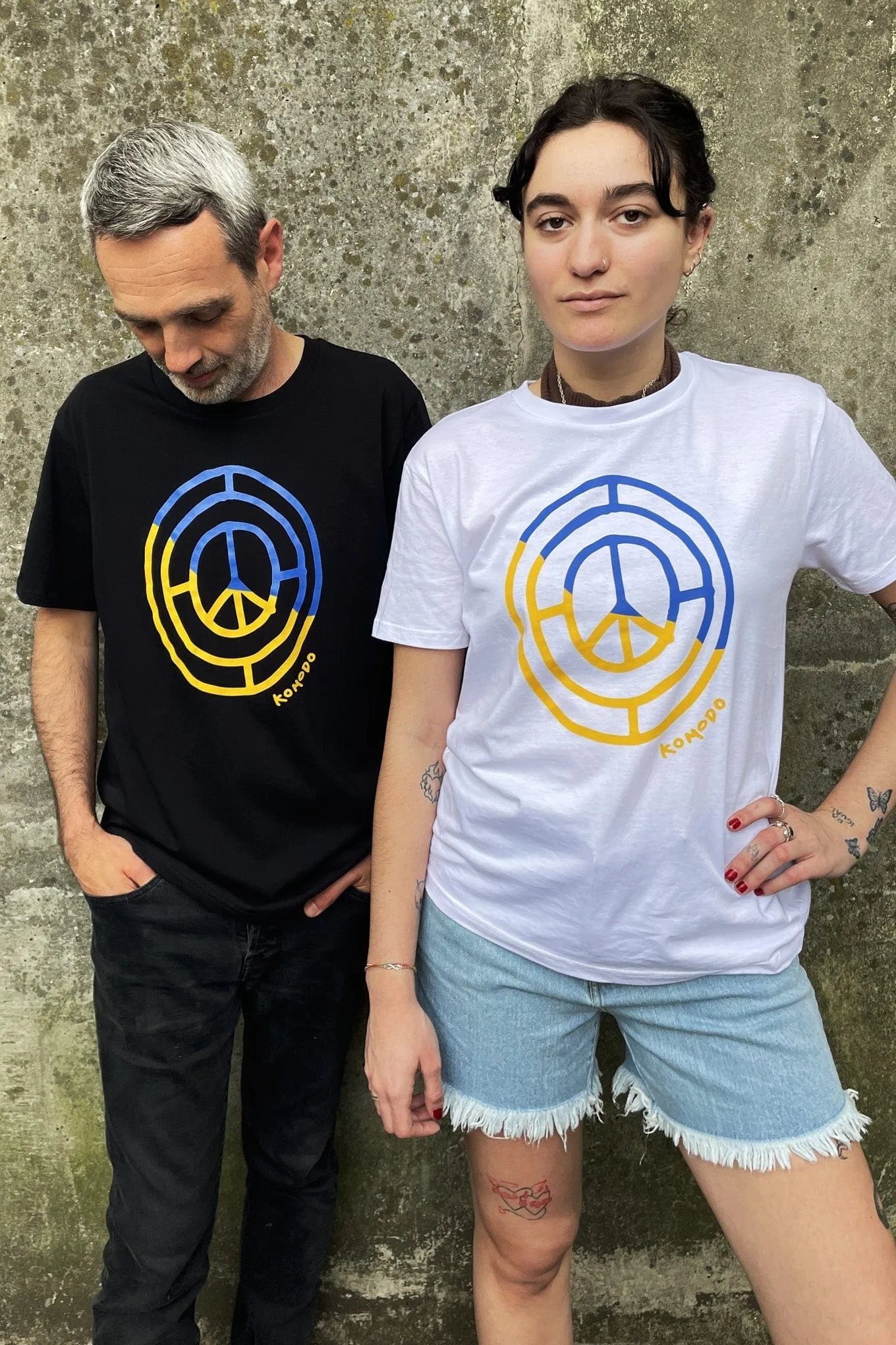 Peace 4 Ukraine Men's Organic Cotton T-Shirt | White