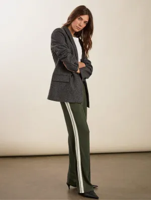 Petite Tippi?2.0 LENZING? ECOVERO? Side Stripe Trousers | Khaki & Cream