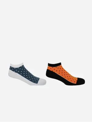 Polka Men's Organic Trainer Socks Bundle | White & Orange