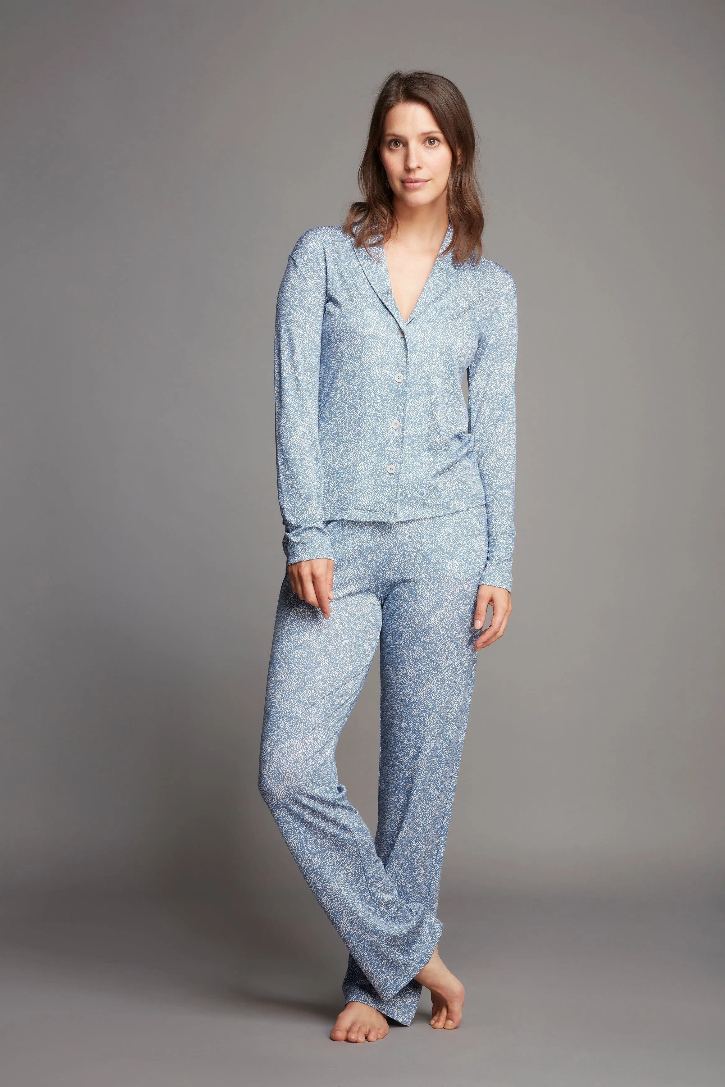 Print TENCEL? Lyocell Pyjama Trousers | Light Blue