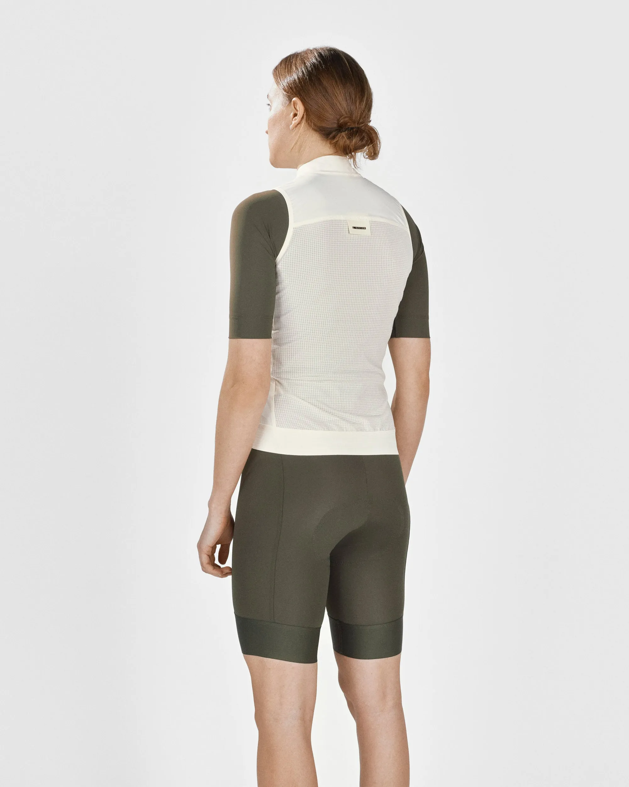 #ROAD WIND VEST WOMEN ANTIQUE CREAM