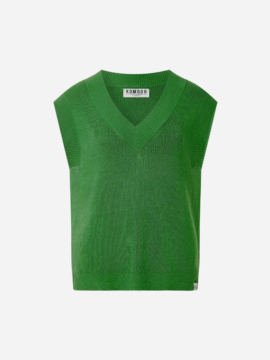 Sander Women's Cotton Tencel Vest | Jungle Green