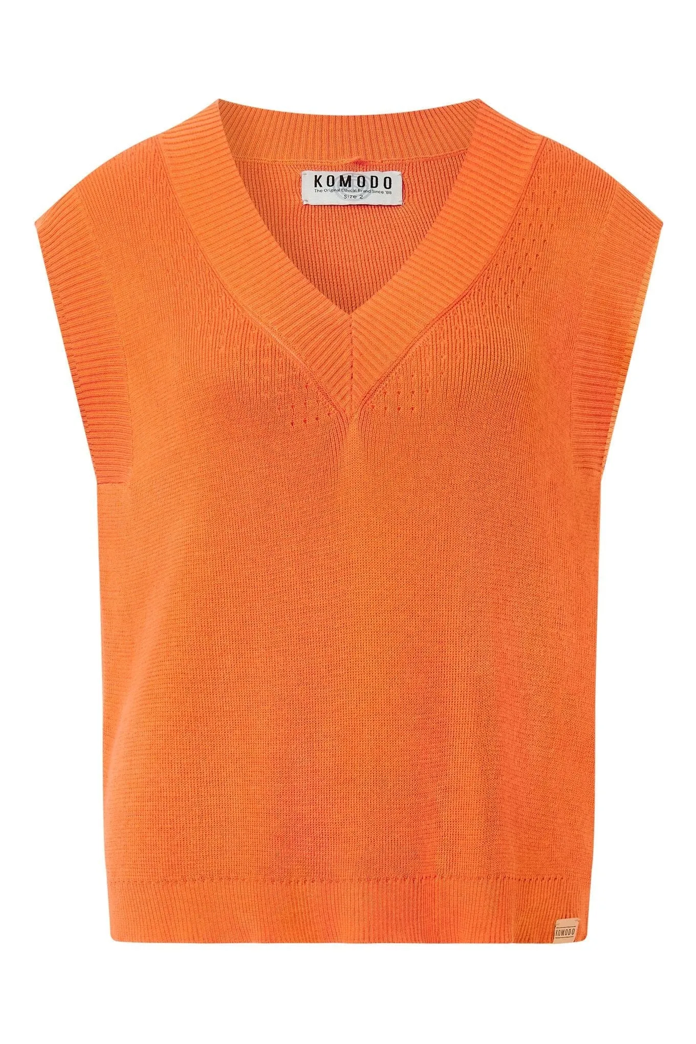 Sander Women's Cotton Tencel Vest | Orange