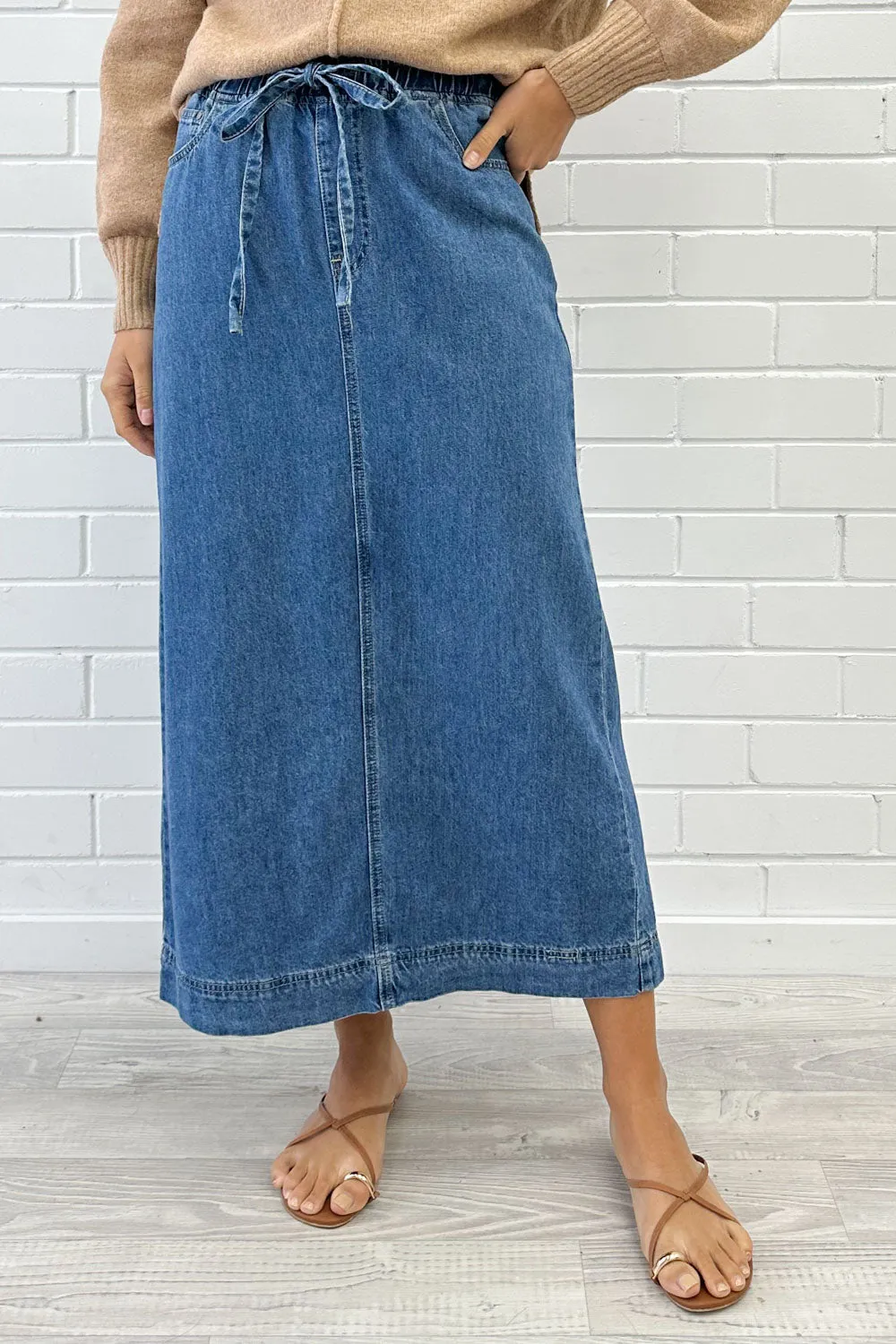 Sonya Denim Maxi Skirt