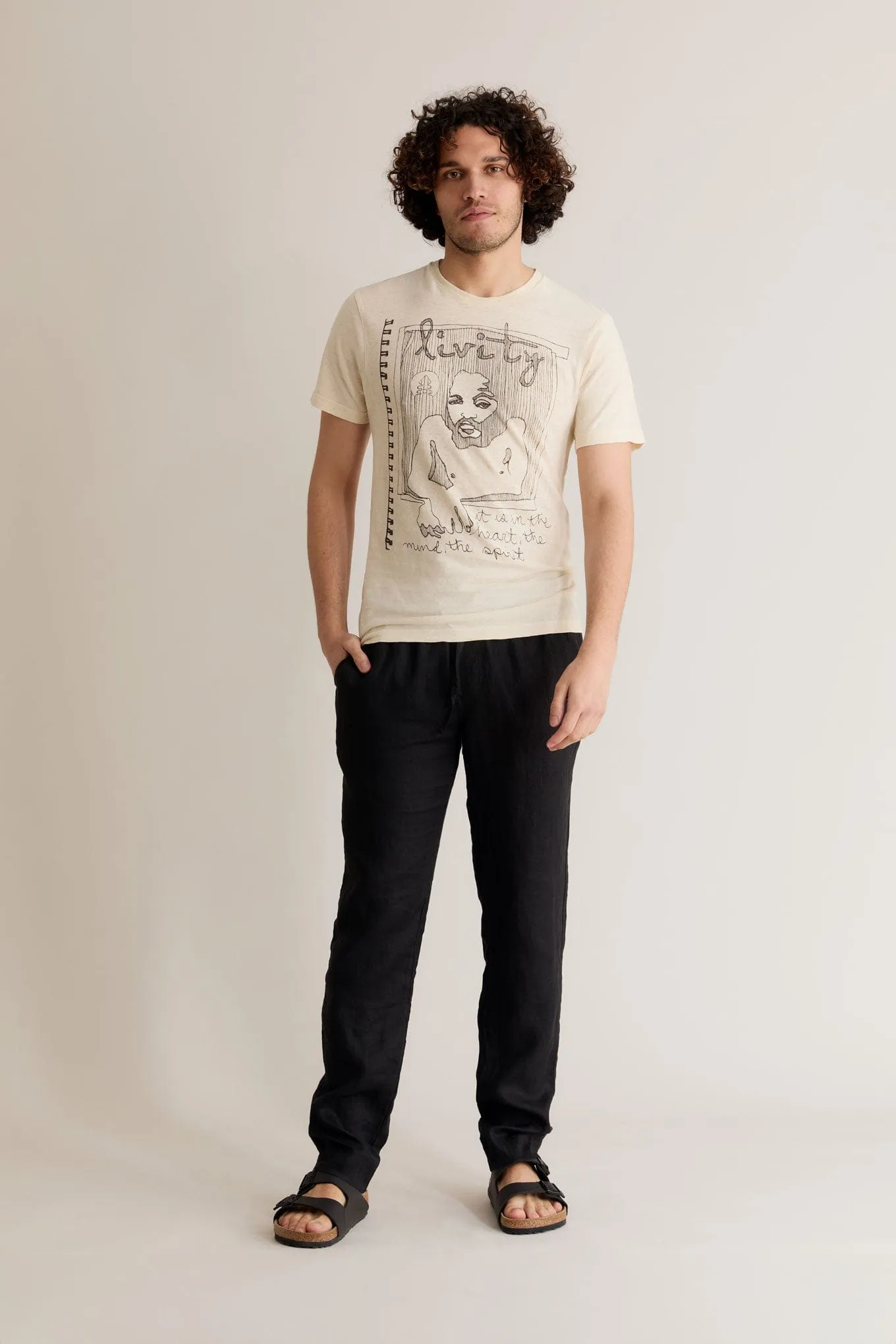 Spirit by Livity Men's Hemp T-Shirt | Cream