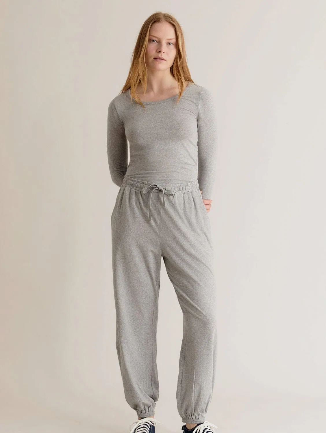 Teresa Women's Organic Cotton Joggers | Grey