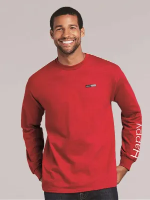 Vegan Men's 'Happy' Ultra Cotton Long Sleeve T-Shirt | Multiple Colours