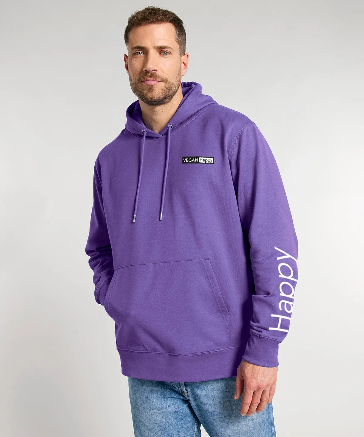Vegan Unisex Cruiser 'Happy' Hoodie | Multiple Colours