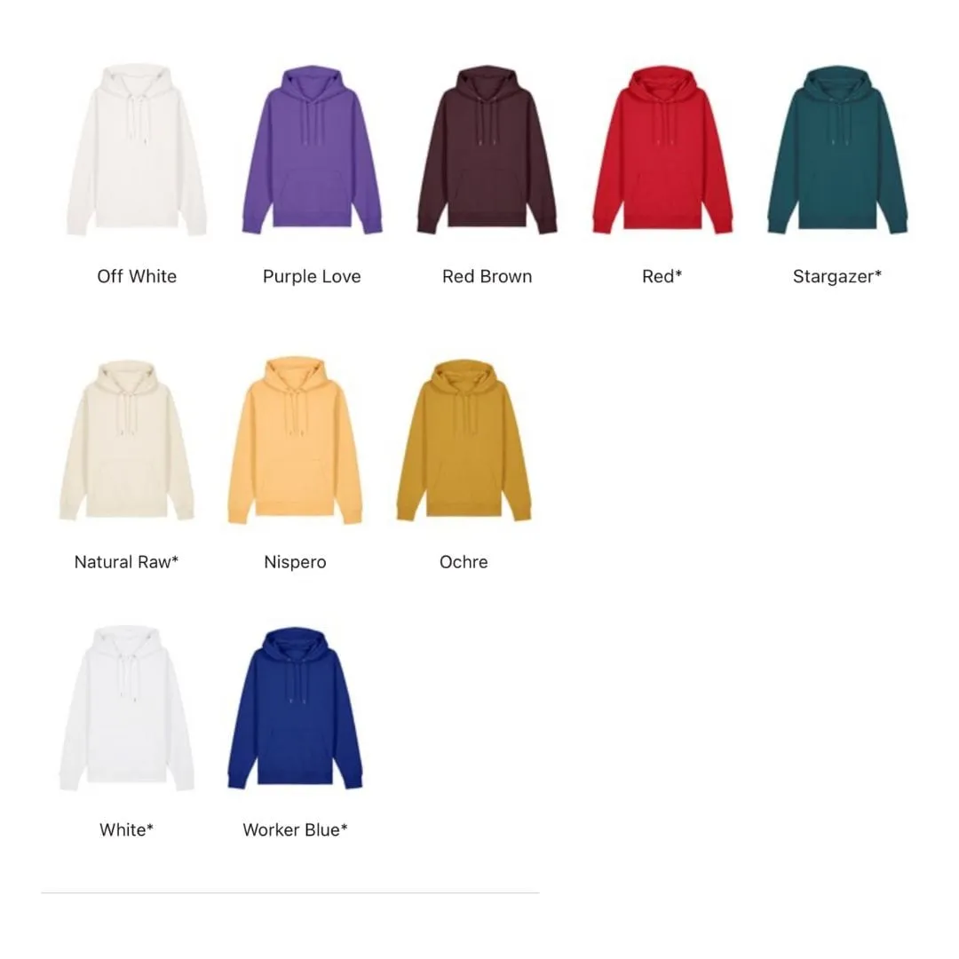 Vegan Unisex Cruiser 'Happy' Hoodie | Multiple Colours