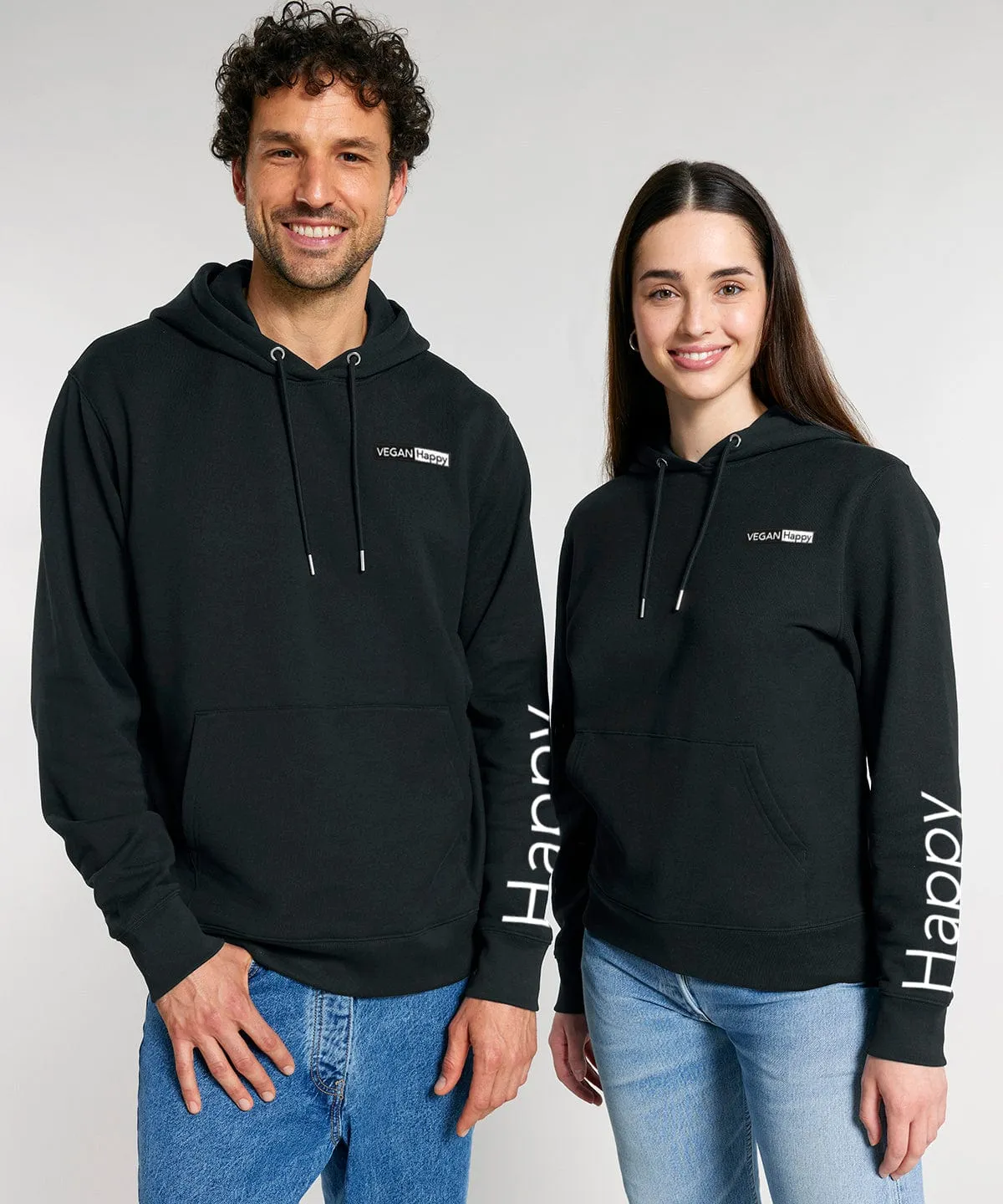 Vegan Unisex Cruiser 'Happy' Hoodie | Multiple Colours