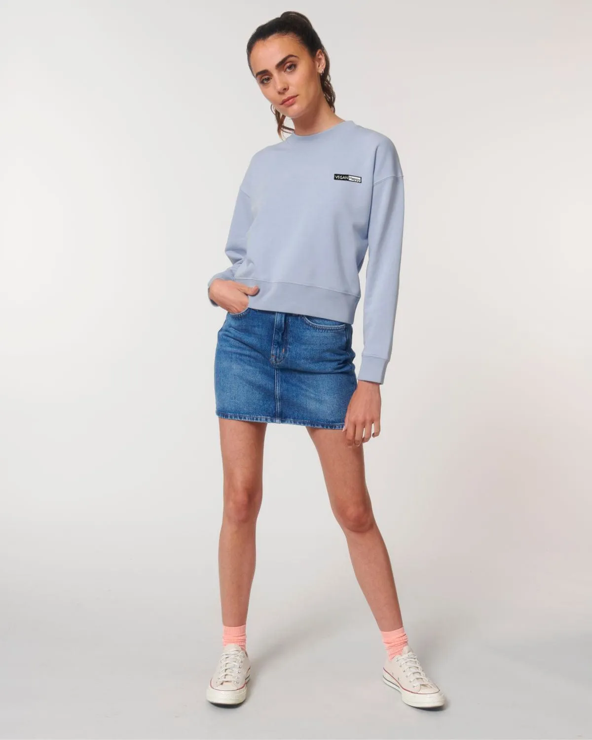 Vegan Women's Cropped Crew Neck Sweatshirt | Multiple Colours