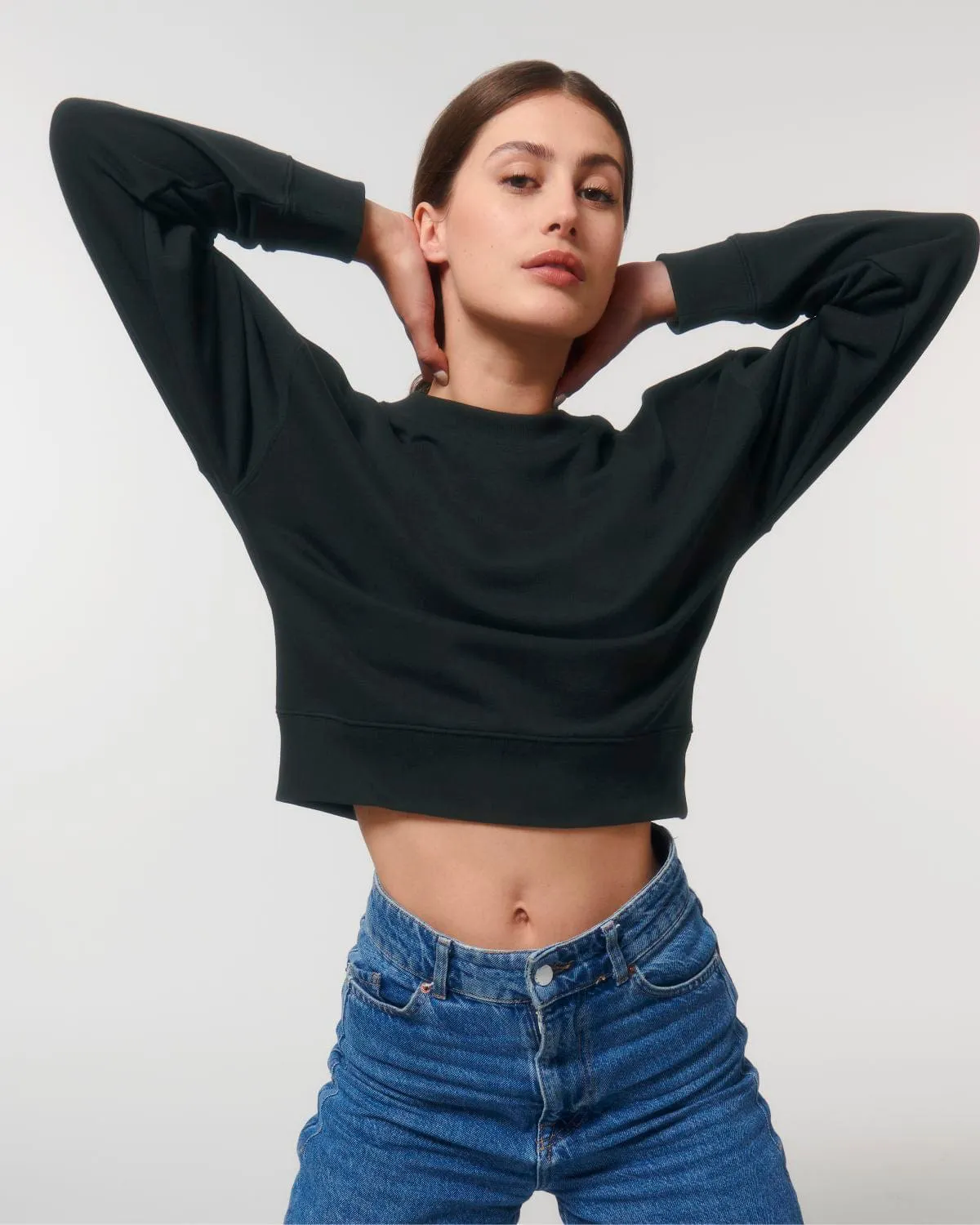 Vegan Women's Cropped Crew Neck Sweatshirt | Multiple Colours
