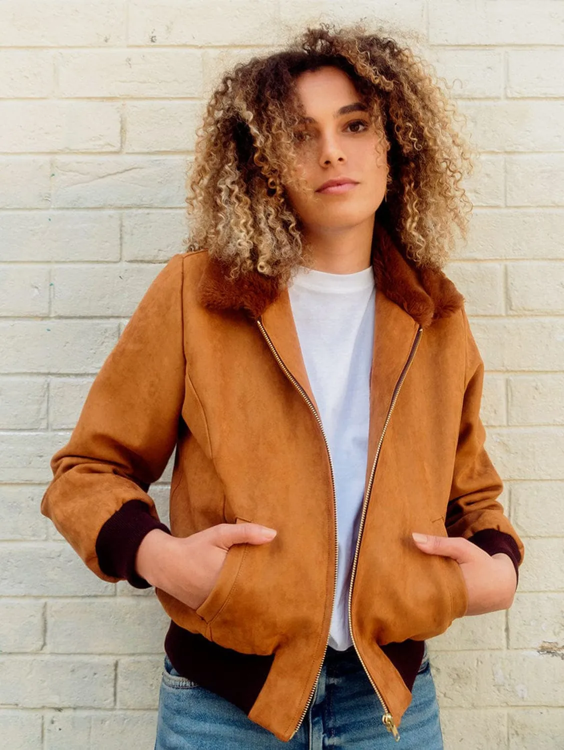 Vickie Women's Vegan Jacket | Camel
