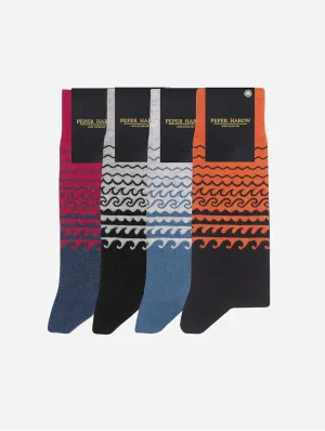 Wave Men??s Organic Cotton Sock Bundle | Multiple Colours