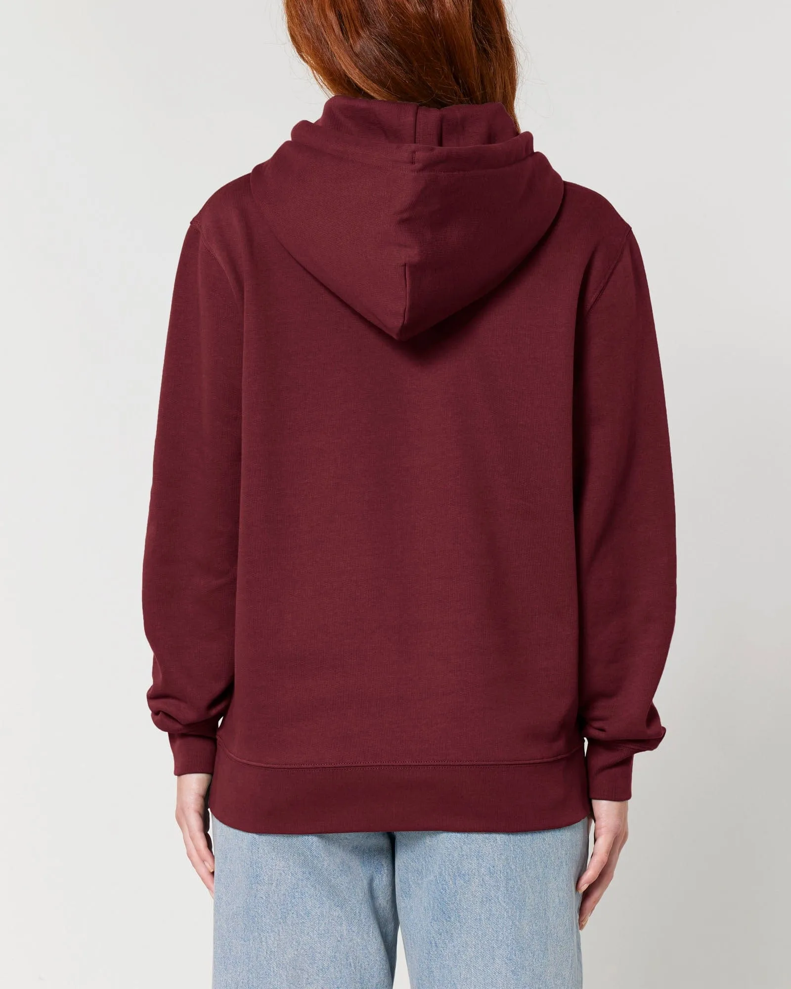 Women's Organic Cotton Relaxed Fit Hoodie | Berry Red