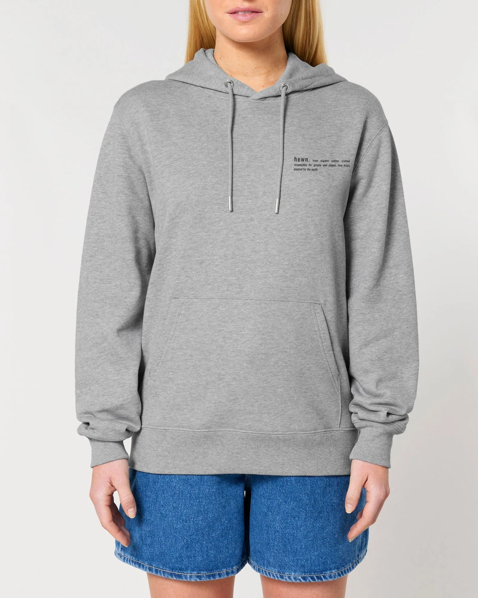 Women's Organic Cotton Relaxed Fit Hoodie | Rock Grey Marl