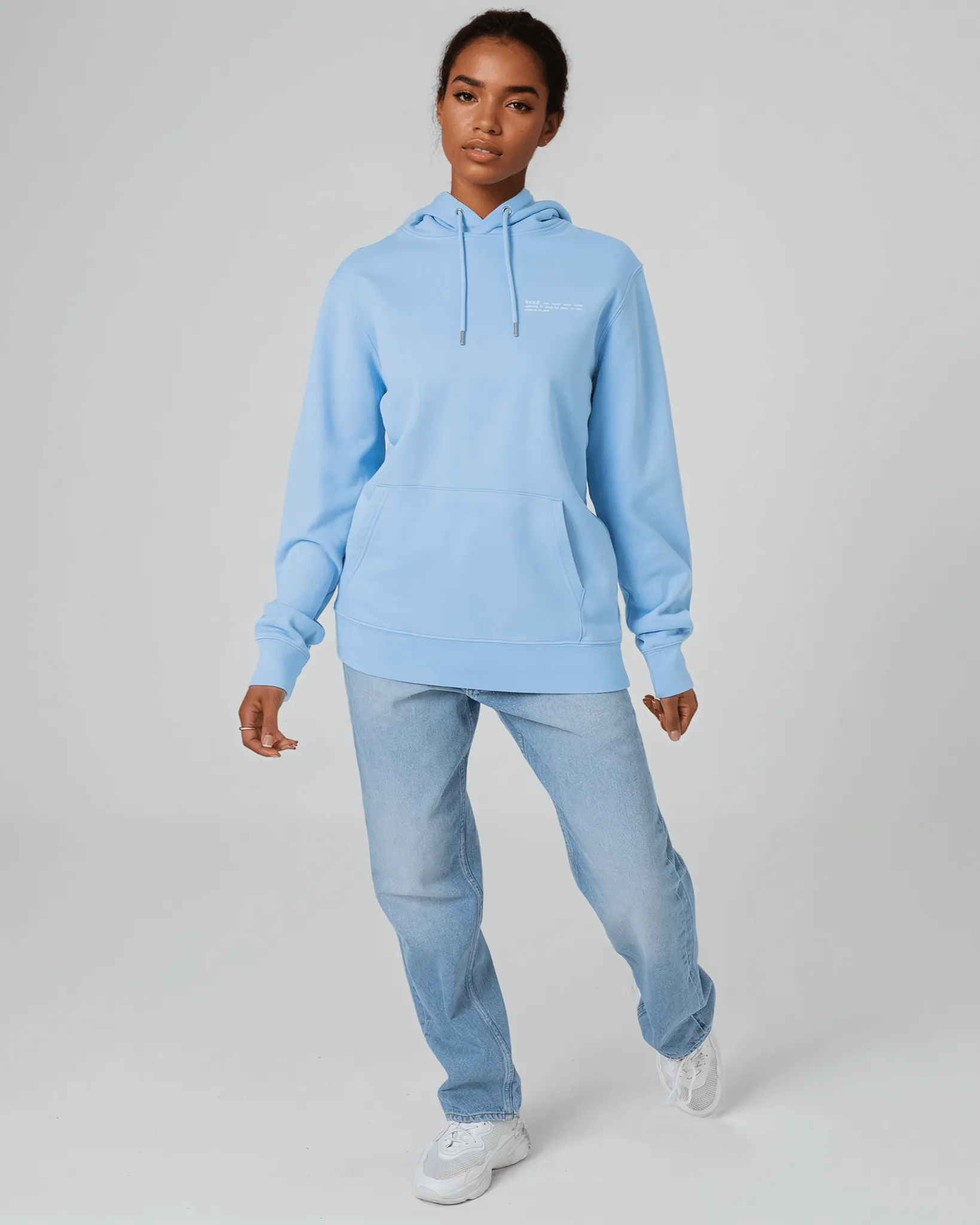 Women's Organic Cotton Relaxed Fit Hoodie | Sky Blue