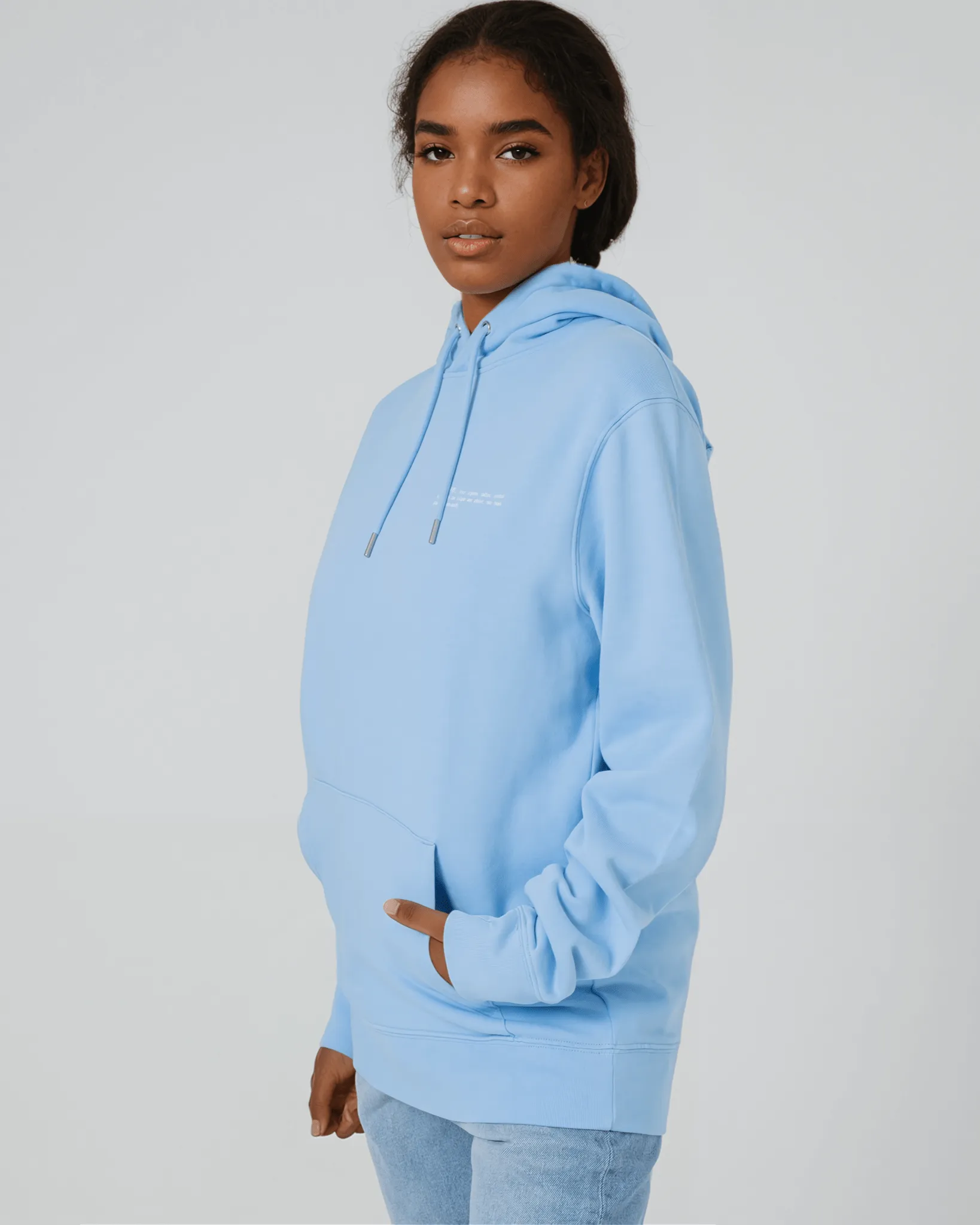 Women's Organic Cotton Relaxed Fit Hoodie | Sky Blue