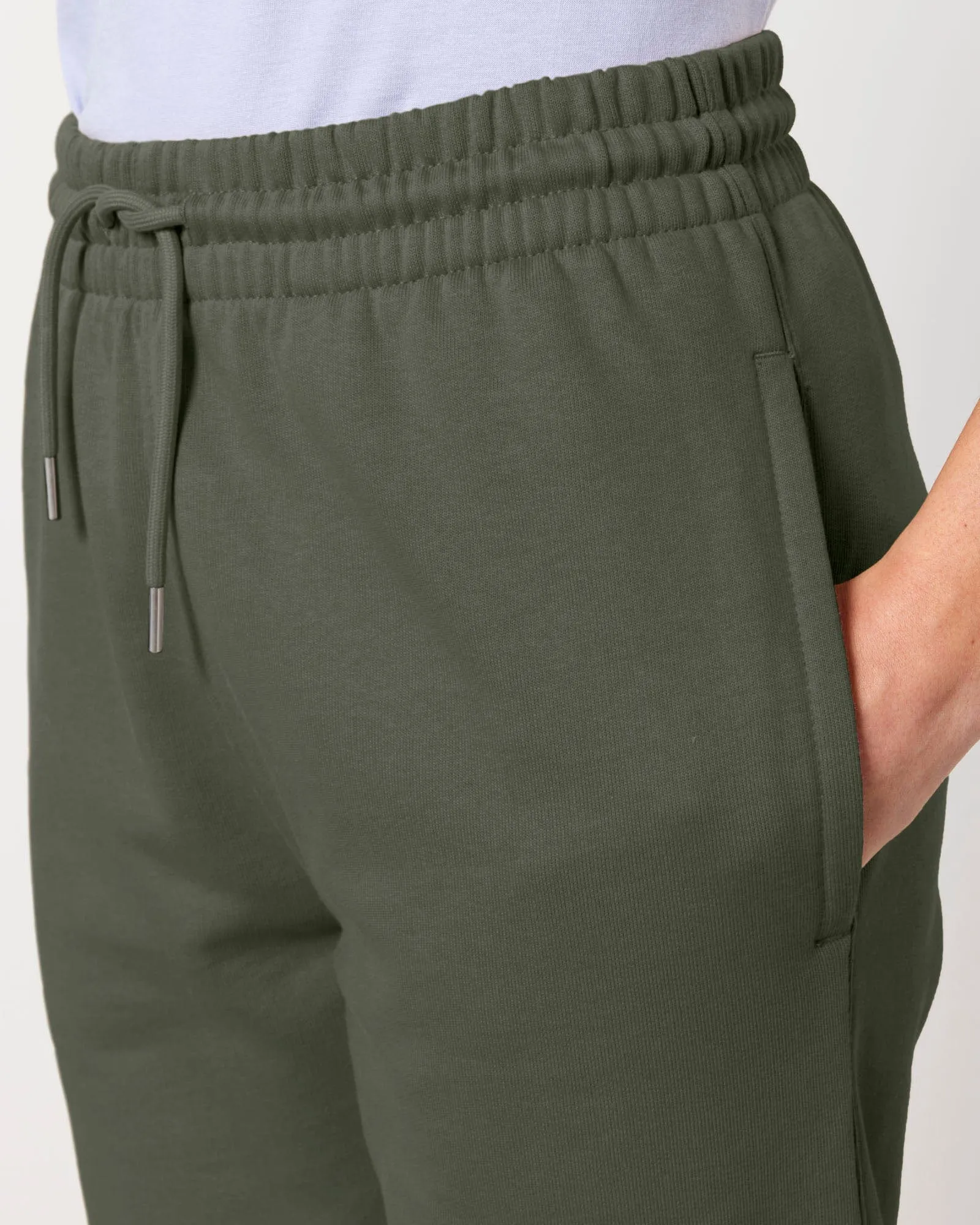Women's Organic Cotton Relaxed Fit Joggers | Pine Green Khaki