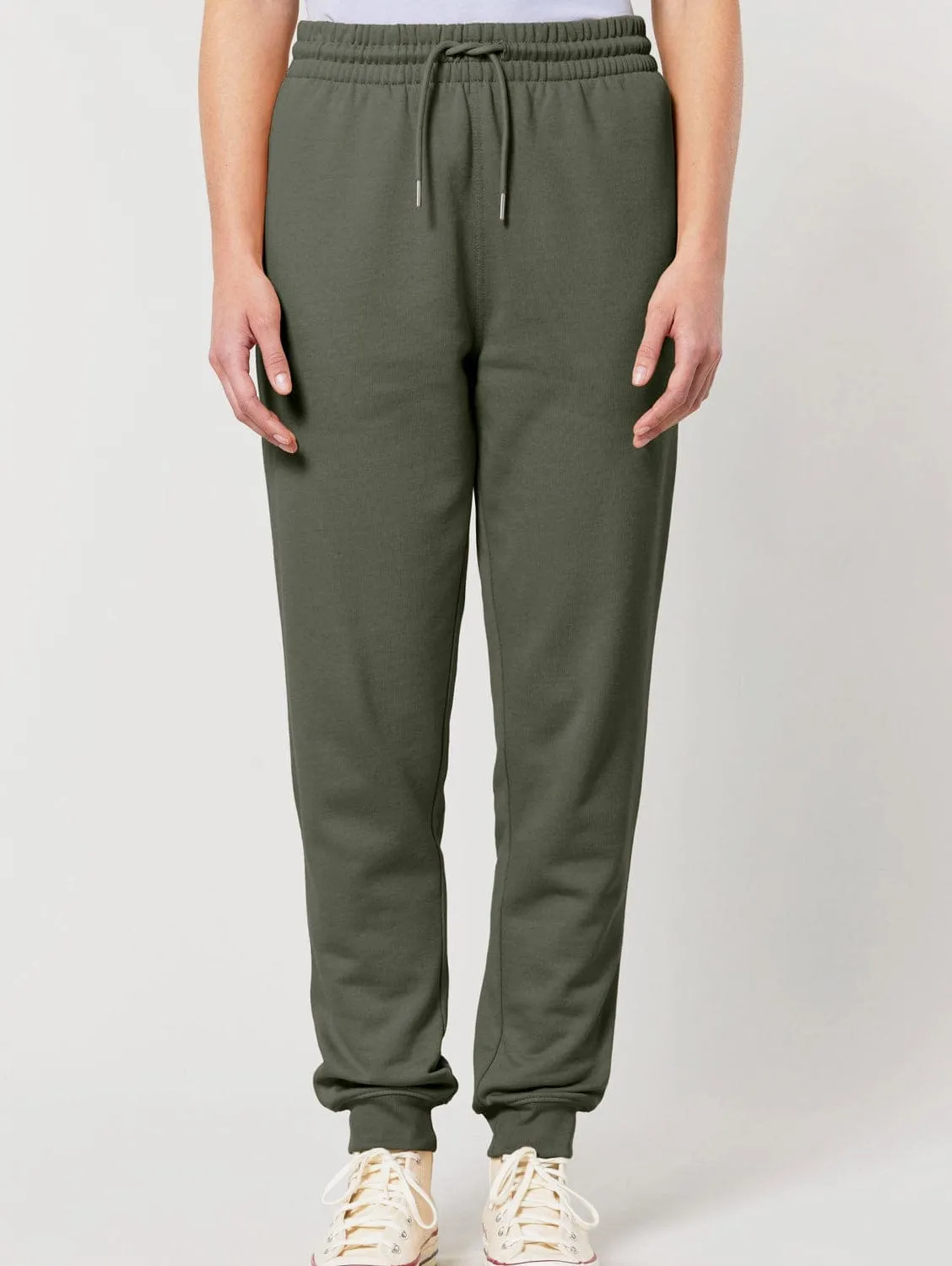 Women's Organic Cotton Relaxed Fit Joggers | Pine Green Khaki