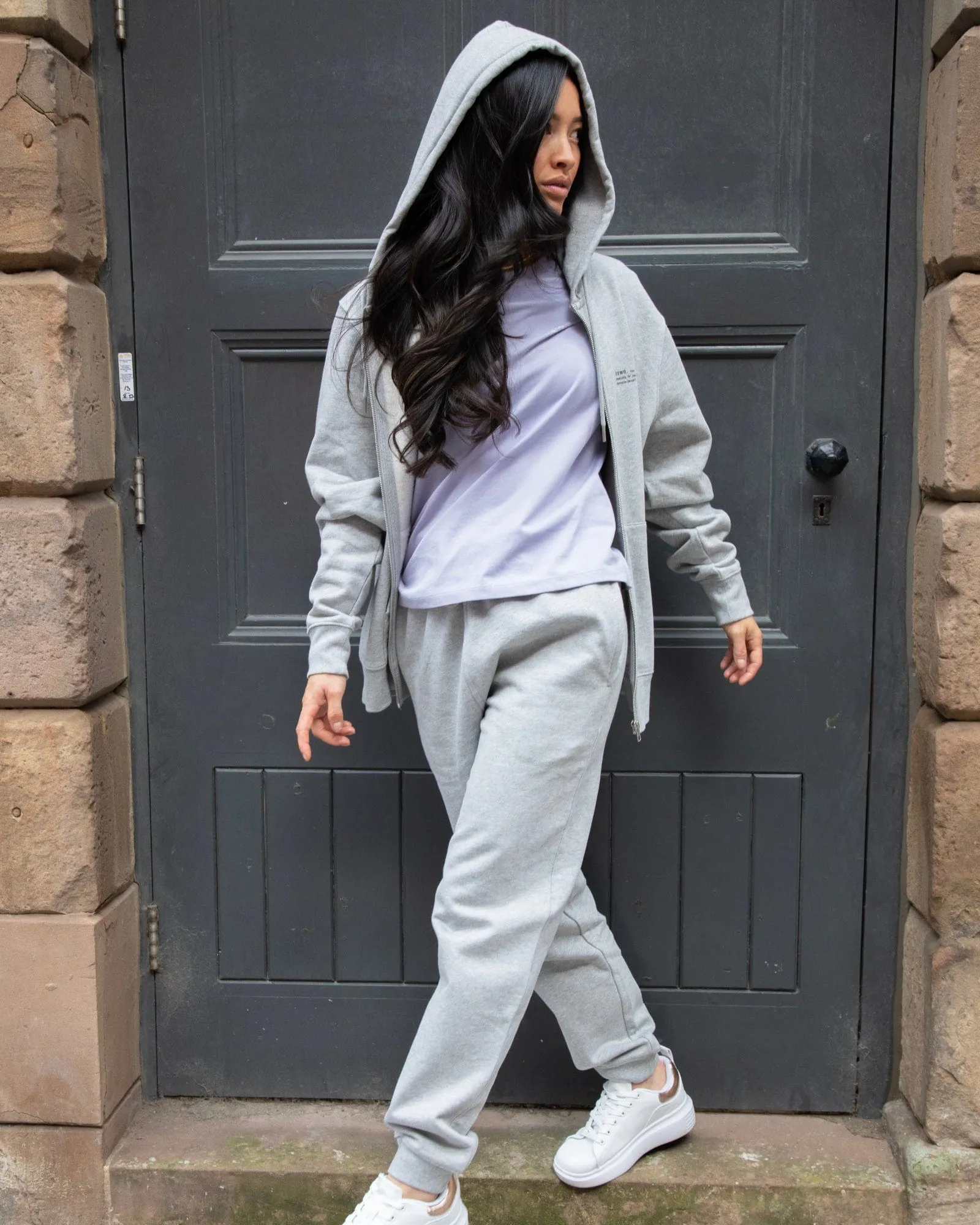 Women's Organic Cotton Relaxed Fit Joggers | Rock Grey Marl