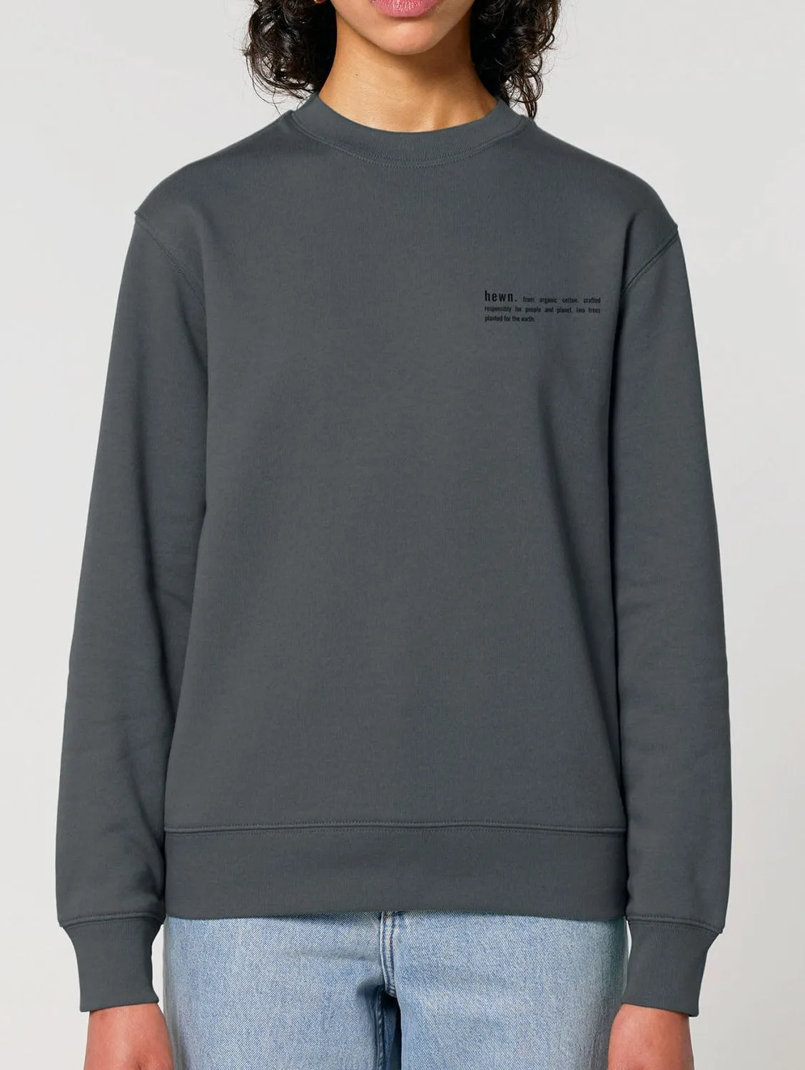Women's Organic Cotton Relaxed Fit Sweatshirt | Anthracite