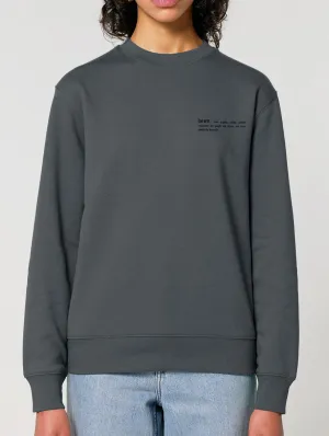 Women's Organic Cotton Relaxed Fit Sweatshirt | Anthracite