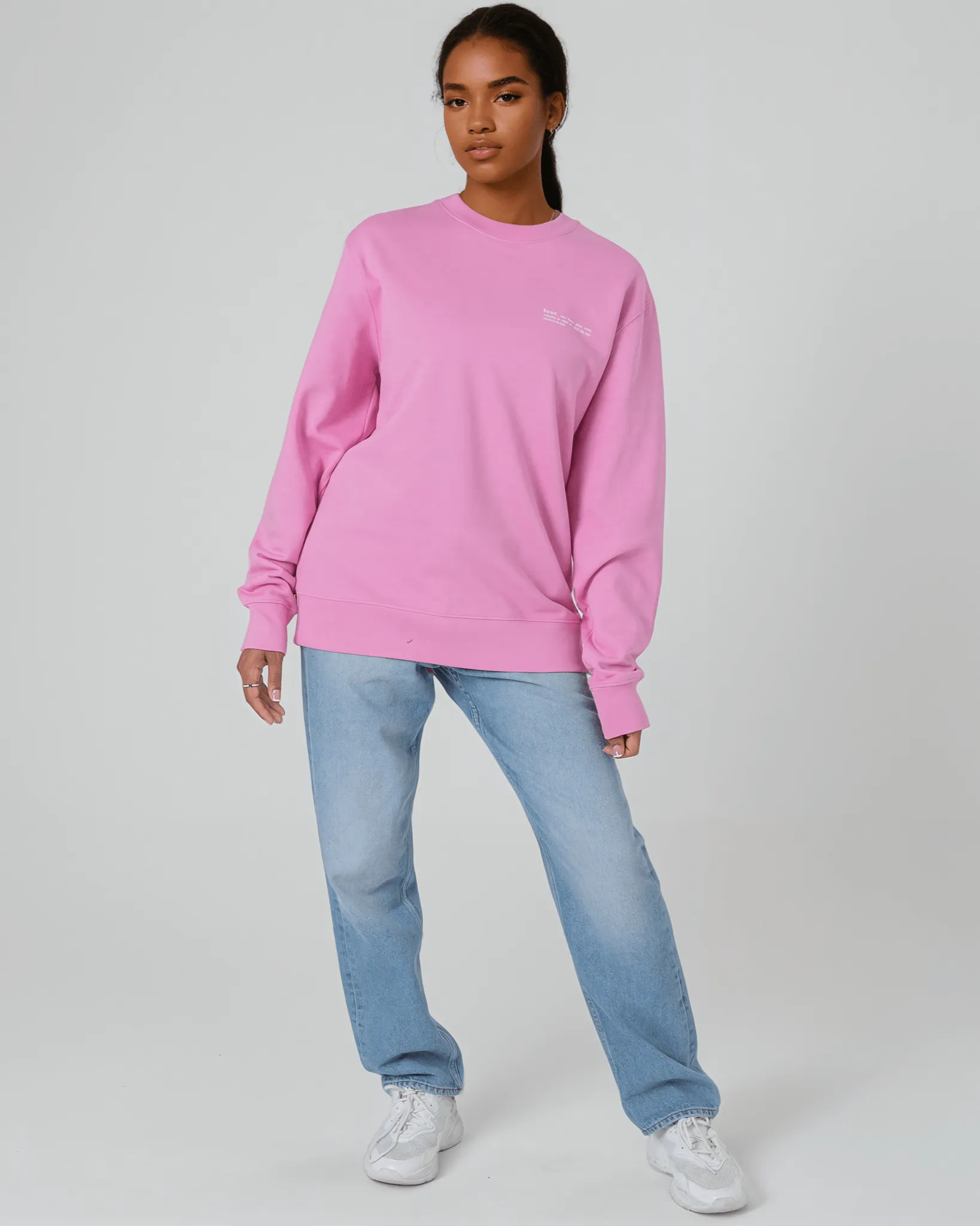 Women's Organic Cotton Relaxed Fit Sweatshirt | Azalea Pink