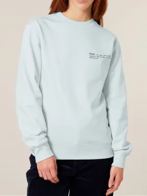 Women's Organic Cotton Relaxed Fit Sweatshirt | Blue Ice