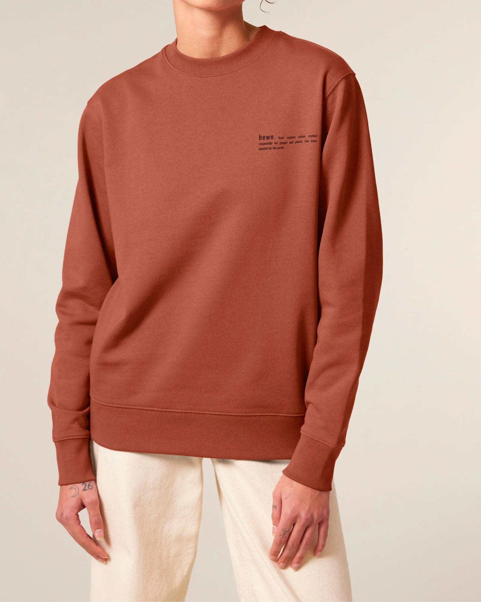 Women's Organic Cotton Relaxed Fit Sweatshirt | Clay Brown