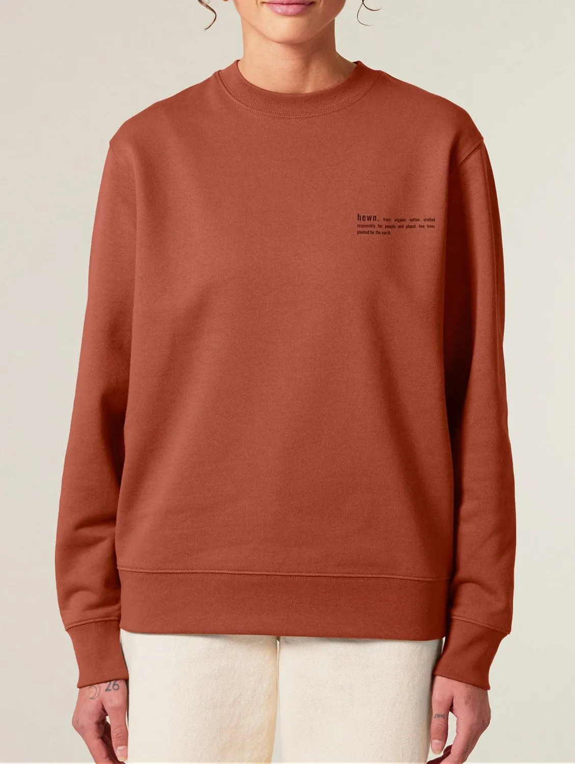 Women's Organic Cotton Relaxed Fit Sweatshirt | Clay Brown