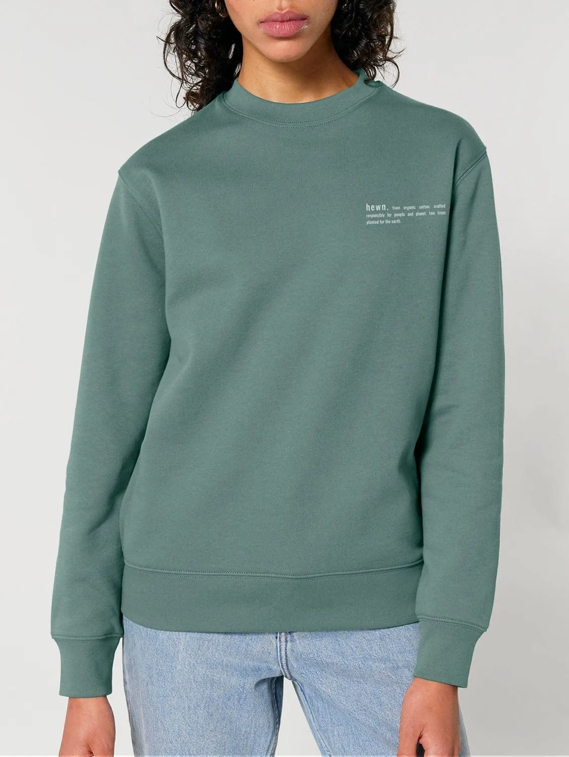 Women's Organic Cotton Relaxed Fit Sweatshirt | Eucalyptus Green
