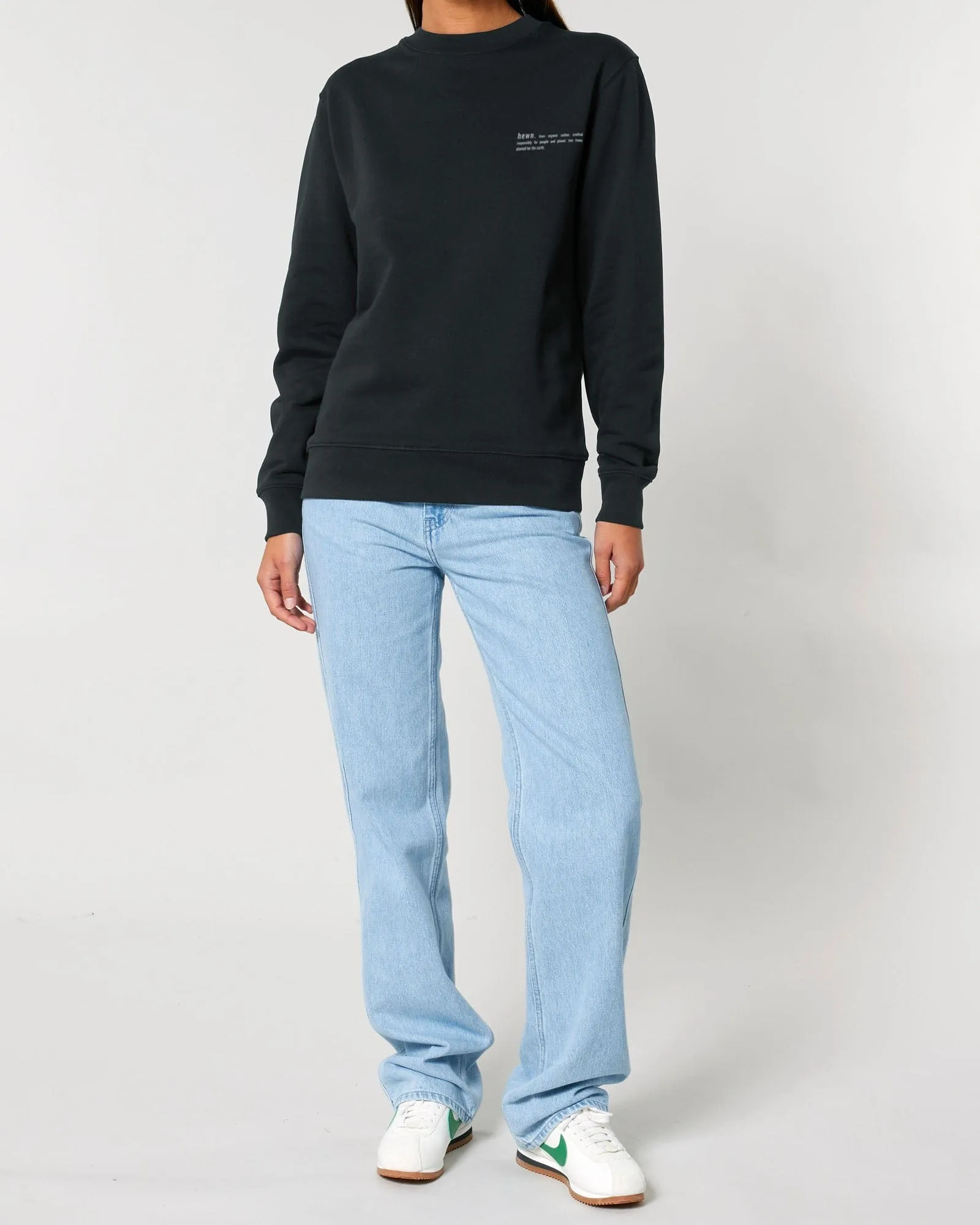 Women's Organic Cotton Relaxed Fit Sweatshirt | Jet Black