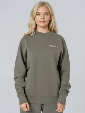 Women's Organic Cotton Relaxed Fit Sweatshirt | Pine Green Khaki