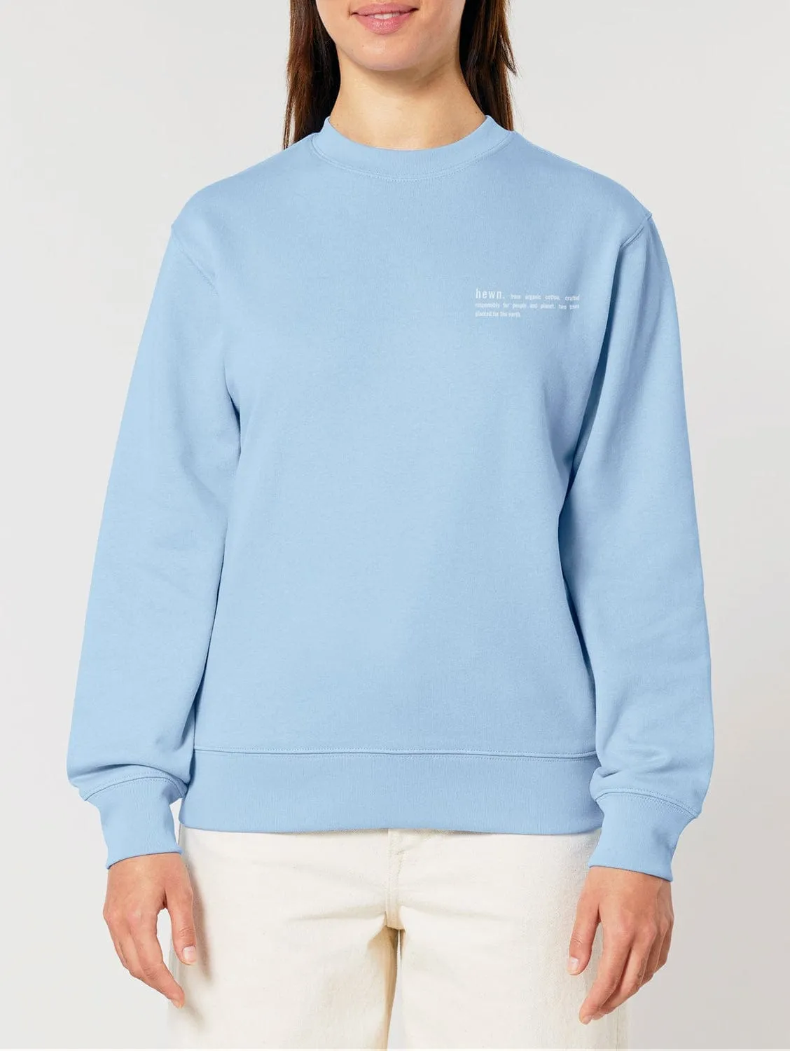 Women's Organic Cotton Relaxed Fit Sweatshirt | Sky Blue