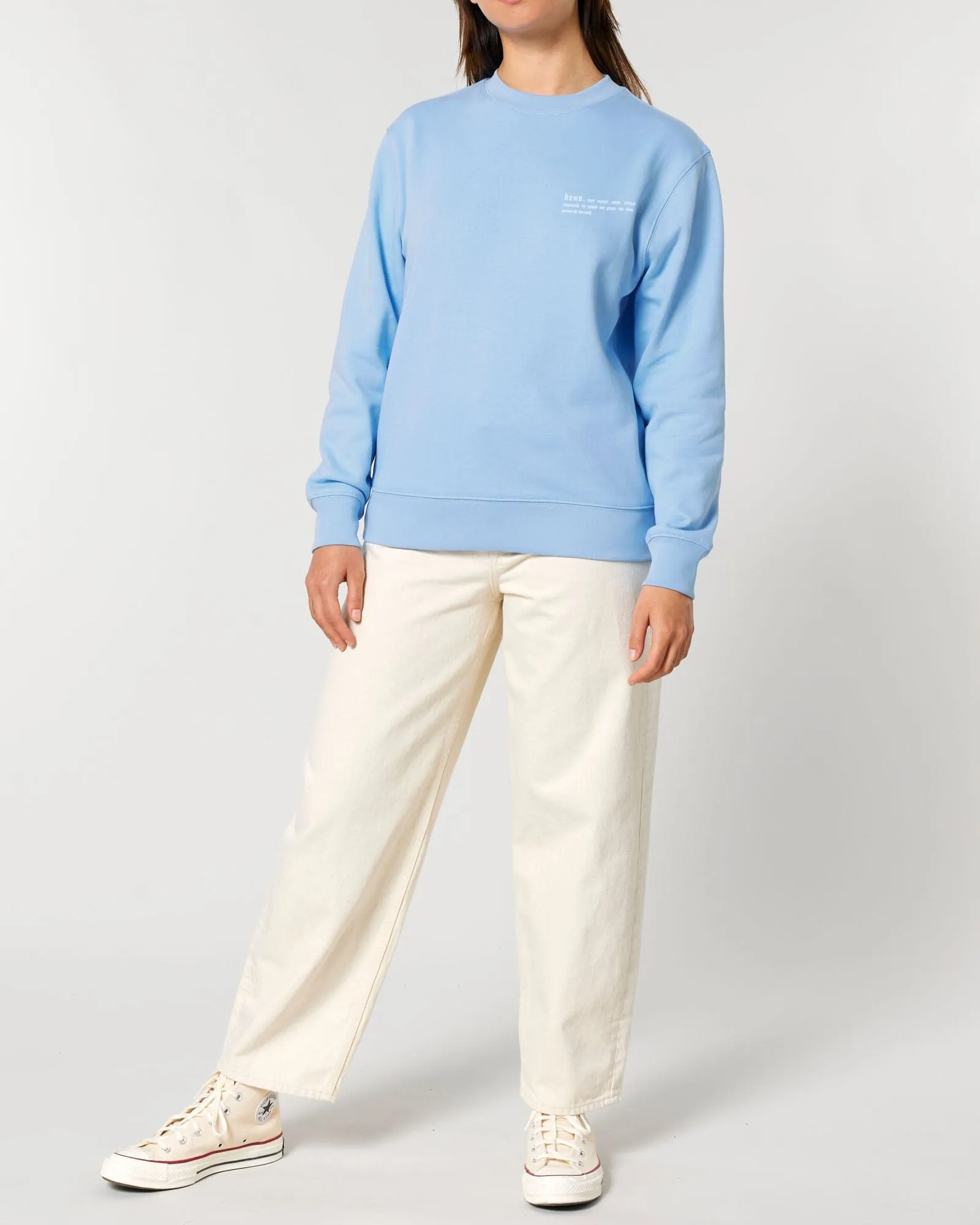 Women's Organic Cotton Relaxed Fit Sweatshirt | Sky Blue