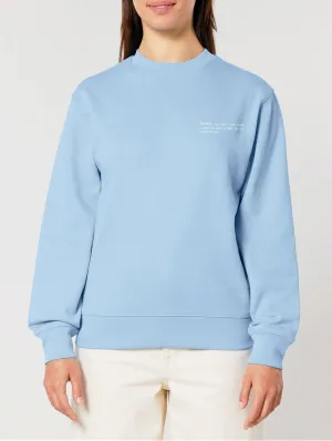 Women's Organic Cotton Relaxed Fit Sweatshirt | Sky Blue