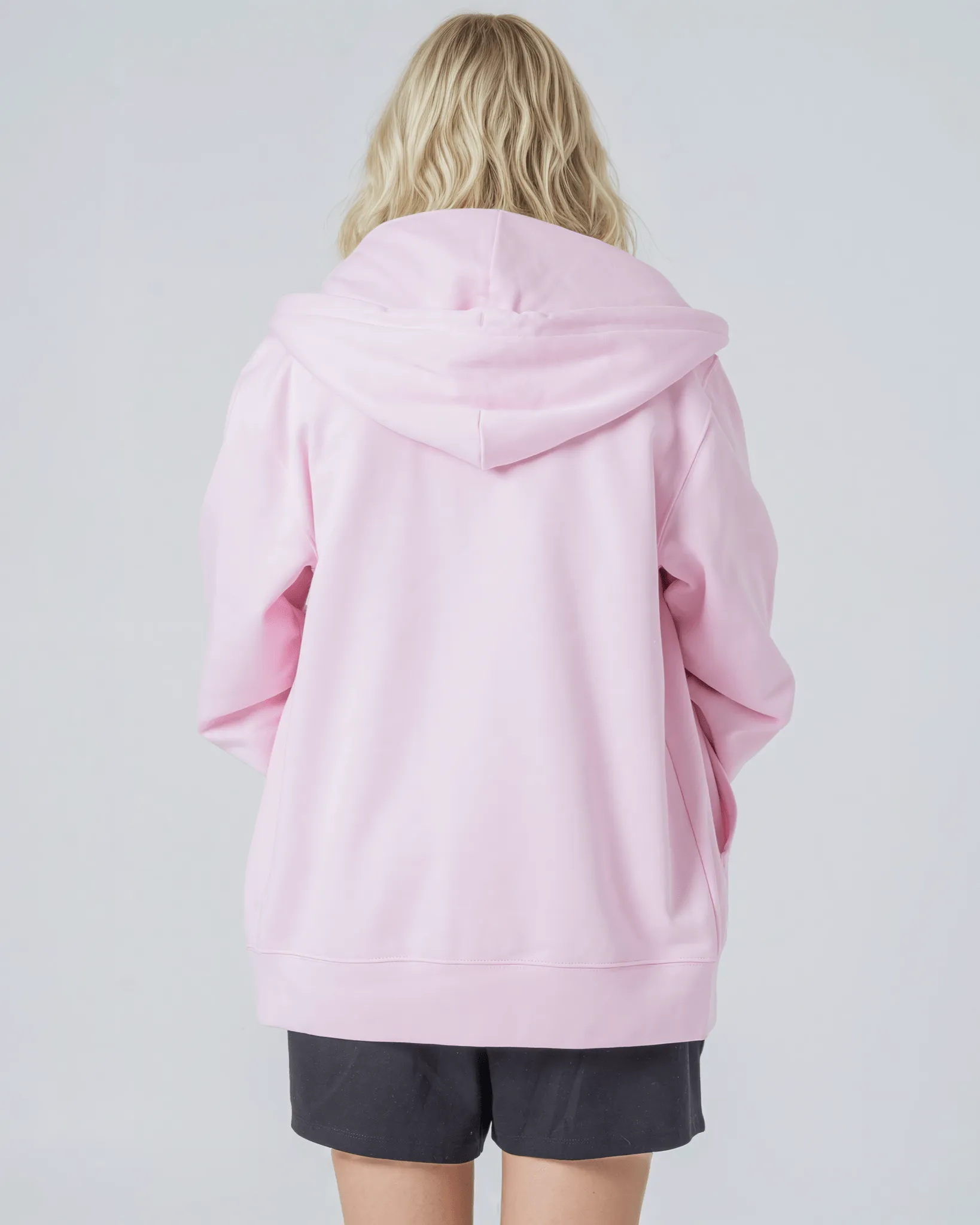 Women's Organic Cotton Relaxed Fit Zip Hoodie | Cherry Blossom Pink