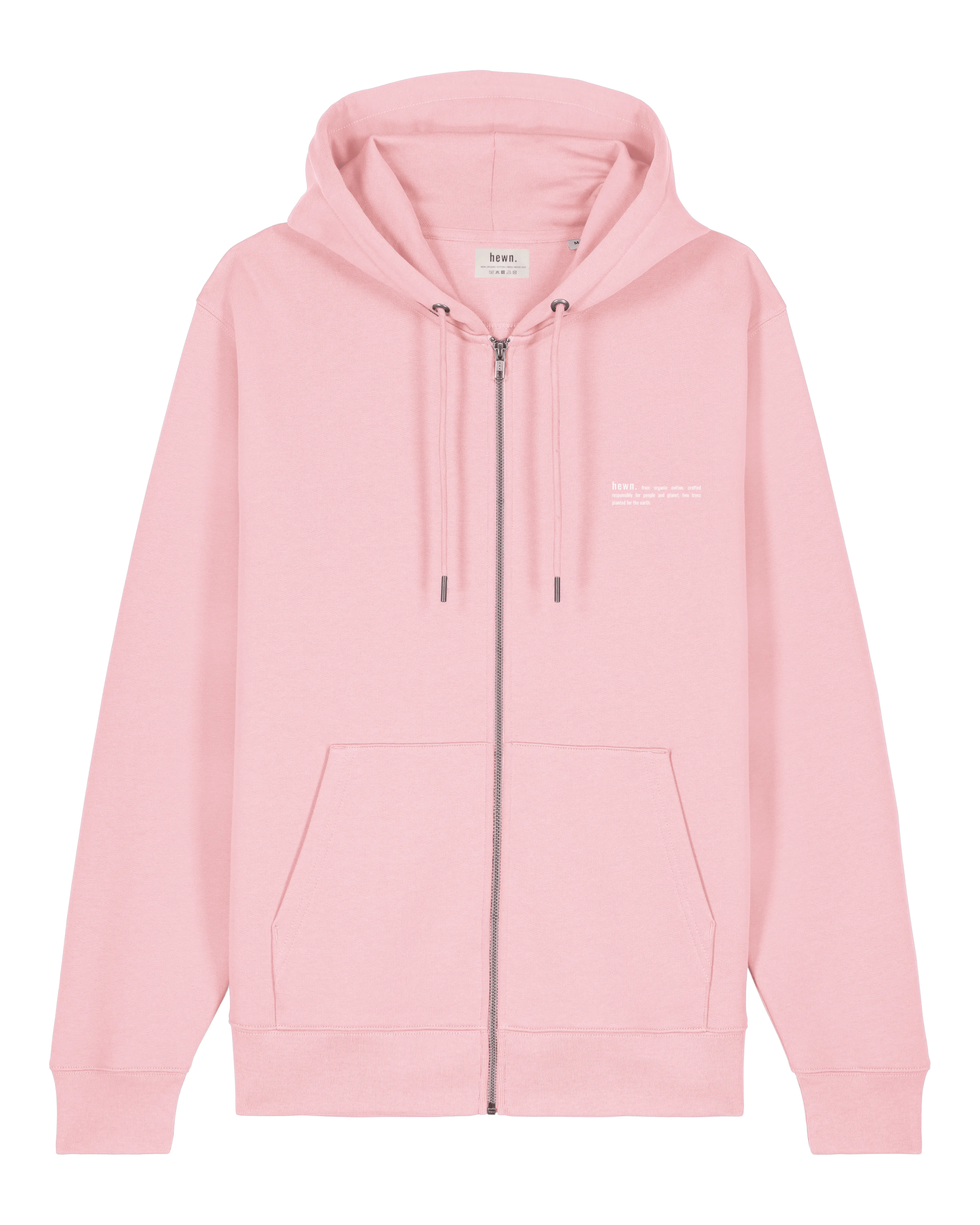 Women's Organic Cotton Relaxed Fit Zip Hoodie | Cherry Blossom Pink