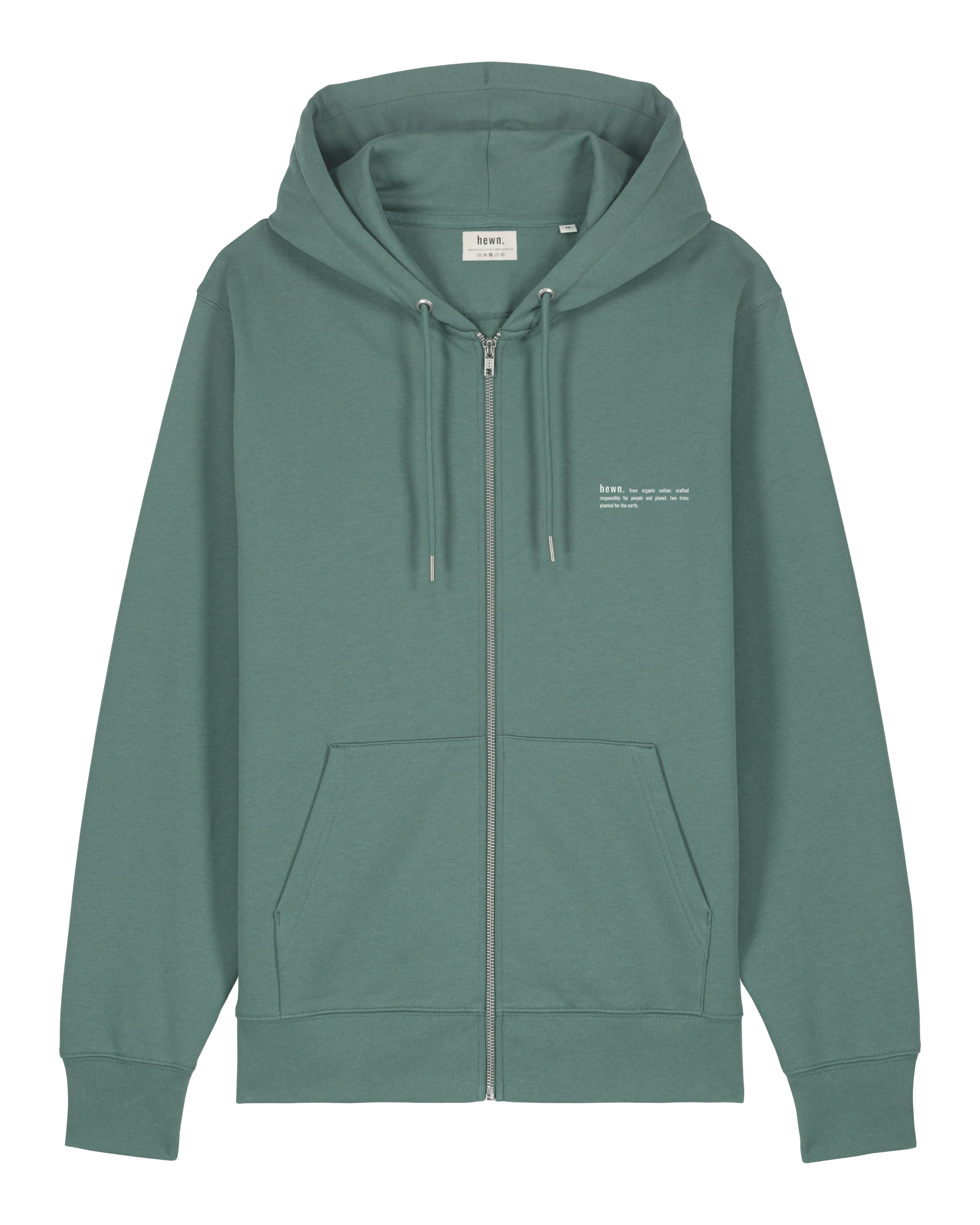 Women's Organic Cotton Relaxed Fit Zip Hoodie | Eucalyptus Green