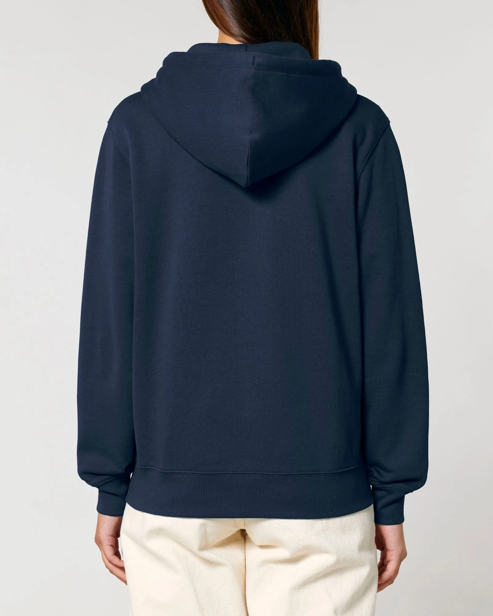 Women's Organic Cotton Relaxed Fit Zip Hoodie | Midnight Navy
