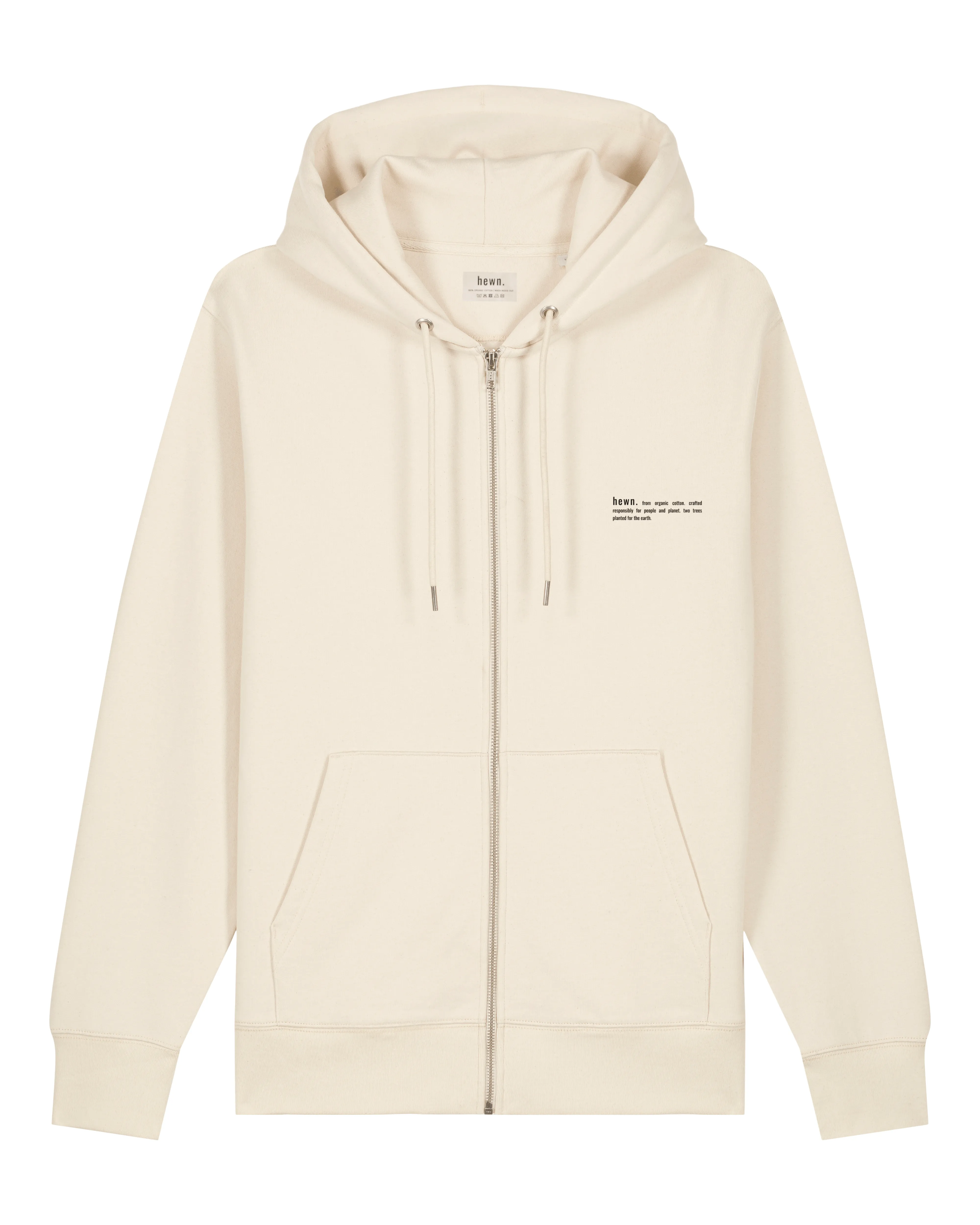Women's Organic Cotton Relaxed Fit Zip Hoodie | Natural Cotton