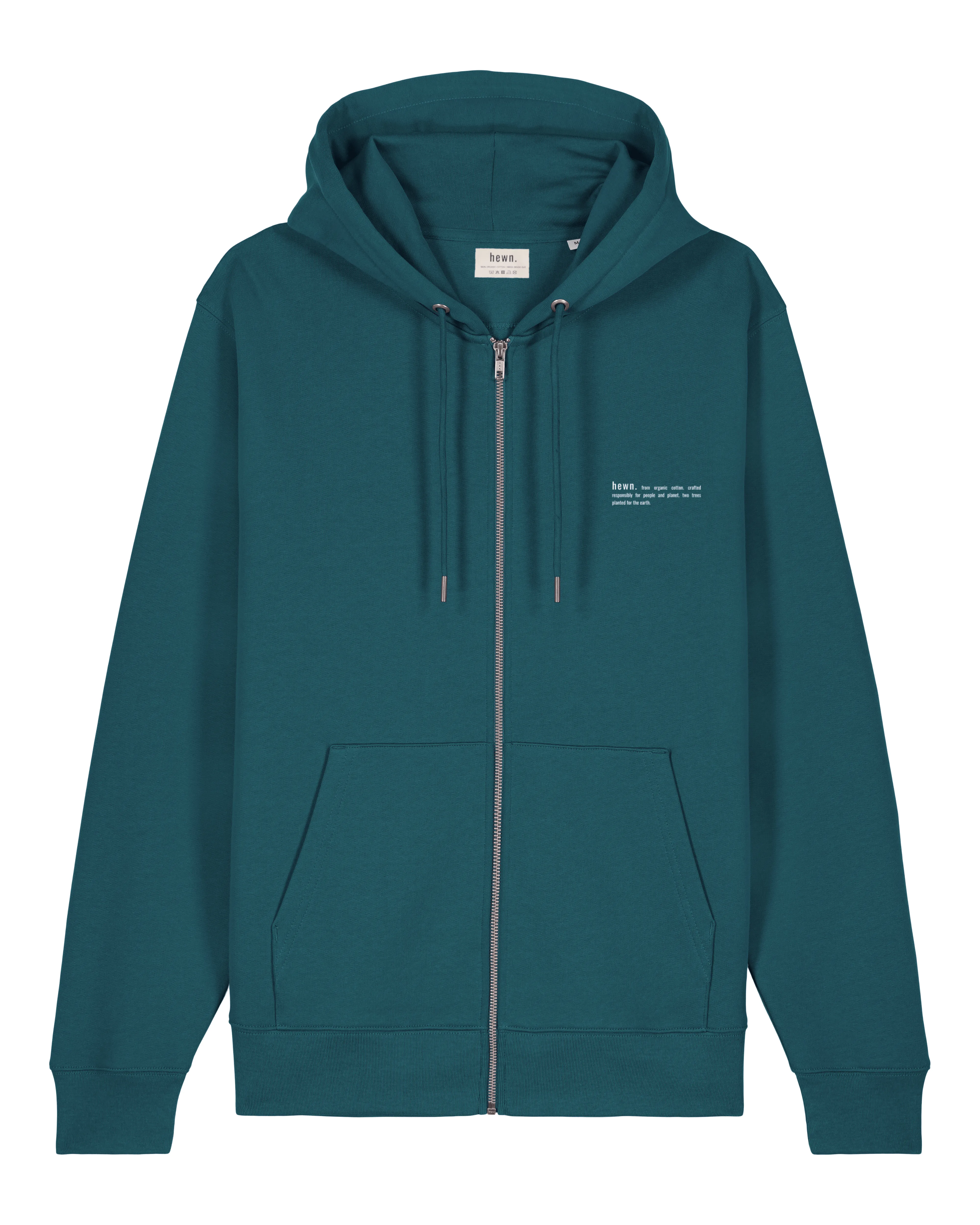 Women's Organic Cotton Relaxed Fit Zip Hoodie | Ocean Blue