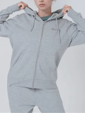 Women's Organic Cotton Relaxed Fit Zip Hoodie | Rock Grey Marl